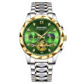 Bimpon's new series of multifunctional quartz watches versatile trend watches six-hand chronograph casual men's tungsten steel color. 