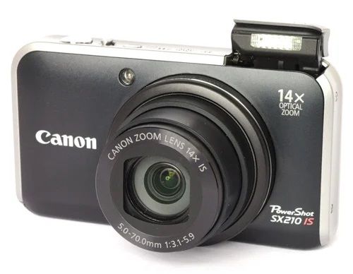 Canon PowerShot SX210 IS digital camera 14x Zoom Auto Focus - used with some scratches