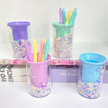 2025 Bitterolis Colorful Square Foam Pen Holder Student Gift Learning Stationery Desktop Storage Pen Holder Original Design Cultural Supplies. 