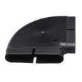90° Horizontal Bending Connecter Tube PVC Ventilation Fresh Air System Flat Tube. 