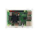 For Raspberry Pi 3 Model B+(Plus) Acrylic Case Transparent Box Cover Shell + Cooling +Aluminum Heat Sink For Raspberry Pi 3 Model B+/B. 