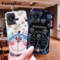 For VIVO Y02A Case Cute Doraemon Soft Shockproof Cartoon Design Couple Full Protection Back Cover Casing VIVO Y02A Phone case. 