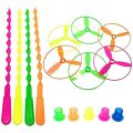 Pack of 6 Push by Hand Flying Saucer Flying Wheel for Children Flying Disk. 