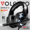 Best PRO Gaming Headphones RGB for Gaming PC Xbox One, PS4, PS5, Bass Surround and Noise Cancelling with Flexible Mic, 3.5mm Wired Adjustable Over-Ear Headphones for Laptop PC Smartphones With Free PC Converter By Unique Mall. 