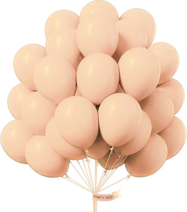 20pcs 10inch long Peach Pastel Balloons Macron balloon Matte Latex Balloon, Baby Shower Balloon, Bridal Shower, Wedding, helium balloons Macron Balloon without shinny