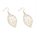 2021 Hot Fashion Wholesale Jewelry Hollow Metal Leaves Dangling Long Statement Drop Earrings For Women Gift Anniversary. 