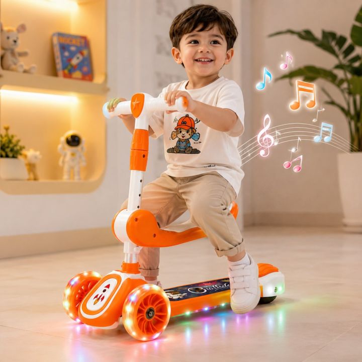 Seat%20Scooty%202-1%20Body%20Light%20WIth%20Music%20lights%20Three-Wheel%20Scooty%20for%20Kids%20High%20Quality%20kids%20Foldable%20Scooty%20Hot%20Sale!%20IMPORTED%20-%20Image%203