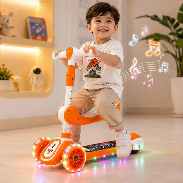 Seat%20Scooty%202-1%20Body%20Light%20WIth%20Music%20lights%20Three-Wheel%20Scooty%20for%20Kids%20High%20Quality%20kids%20Foldable%20Scooty%20Hot%20Sale!%20IMPORTED%20-%20Image%203