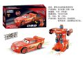 Transformer McQueen Car Toy with Convertible Robot with Lights, Music & Bump & Go Function. 