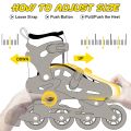 Skating Shoes Premium Quality & Adjustable Different Size With Light In Wheels Skates Multicolor In line Skates Size 6-9 (30-43) UK   Universal Size For Kids 4 Years To 21 years Gift (Note Multicolor Shoes Will Be Shipped). 