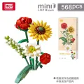 Lego Girl Series Building Blocks Bouquet Assembled Toy Flower Lily Rose Gift Compatible Toys. 