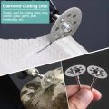 12Pcs Durable 22mm Diameter Diamond Cutting Disc with Mandrel Mini Circular Saw Blade 3mm Aperture Grinding Wheel Metal Cutting. 