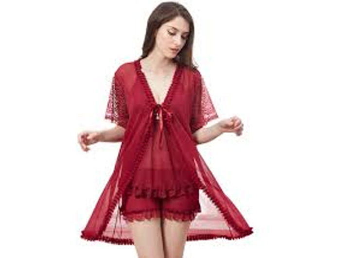 Short Nighty For Ladies Night Dress Net Nighty For Night Party.