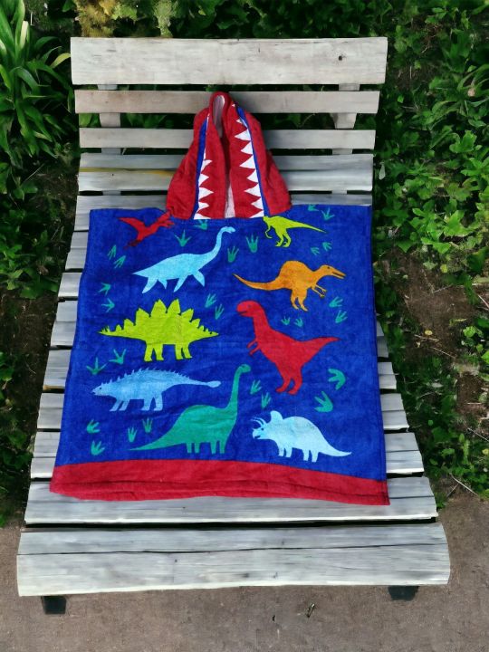 Jungle%20Themed%20Unisex%20Hooded%20Towel%20Poncho%20For%20Kids%20%7C%20Dinosaur%20Hooded%20Towel%20Poncho%20%7C%20Tiger%20Hooded%20Poncho%20%7C%20Size%204%20to%206%20Years%20-%20Image%203