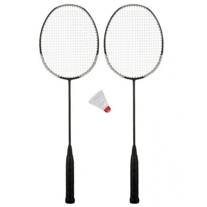 Pack of 2 Badminton Rackets with free shuttle or cover for outdoor sports