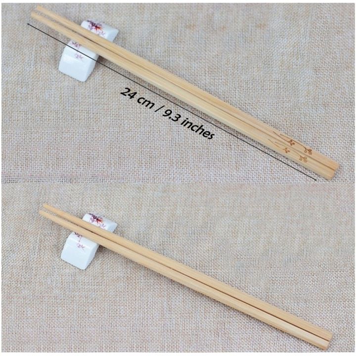 20%20Pieces%20Reusable%20Chinese%20Natural%20Bamboo%20Chopsticks/Wood%20Chopstick%20Set%20For%20Eating%20Cooking%20-%20Image%202