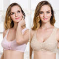 Wide Strap Front Open 3 Button Nursing Bra. 