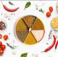 Round Masala Box (Spice Box) 7 In 1 Partition Kitchen Seasoning Box Masala Box. 