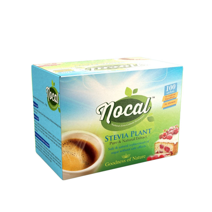 Nocal Sachet Box 100'S Stevia Natural Sweetener