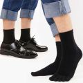 Solid Color Separate Toes Middle Tube Socks/ Casual Versatile Breathable Comfortable Sports Long Sockings. 