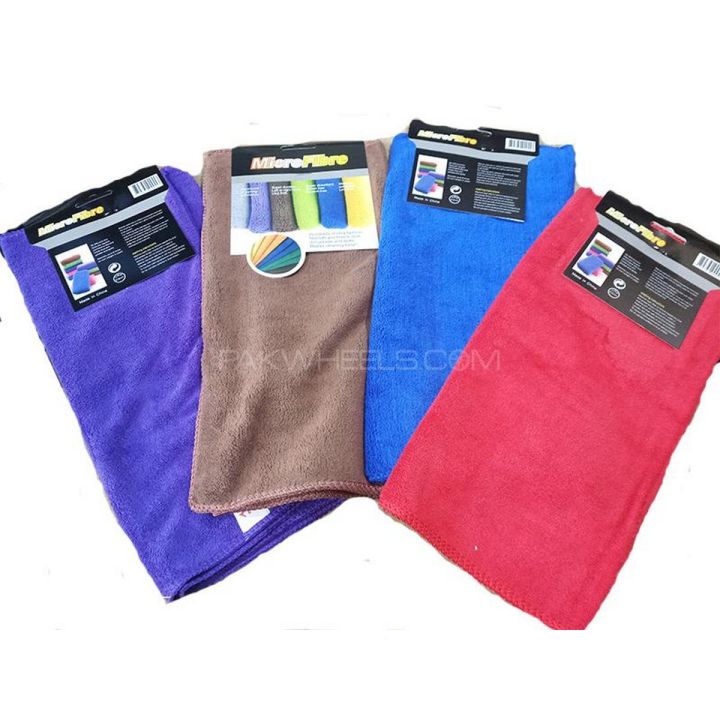 4 Pcs Microfiber Cloths For Car Wash And Detailing - Multi Color