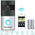AKASO Video Doorbell, Smart Doorbell 720P HD WiFi Security Camera with 8G Memory Storage, Real-Time Two-Way Talk and Video, Night Vision, PIR Motion Detection and App Control for iOS and Android. 