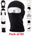 Pack of 02 - Full Face Ninja 1 Pcs Ski Mask Breathable Motorcycle Winter Balaclava Face Mask For Motorcycle, Bike & Ski Stylish and Functional Protective Gear for Optimal Comfort and Safety During Your Ride For Men And Women. 