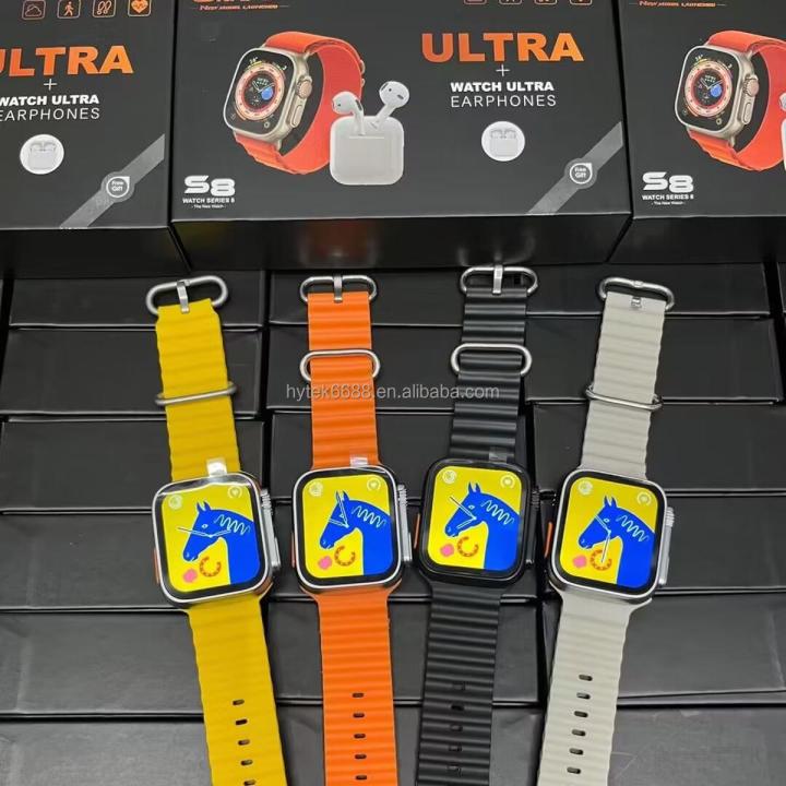Series%208%20Smart%20Watch%20S8%20Ultra%20TWO%20Straps%20With%20Bluetooth%20Earphones%20Gift%20Smartwatch%20-%20Image%202