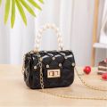 Mini Diamond Girls Jelly Hand Bag  Pearl Fancy Girl Mini Purse Pouch Shoulder Bags. 
