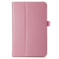 For Acer Iconia One 7 B1-730HD Tablet Folio Luxury PU Leather Case Cover Stand - powder. 