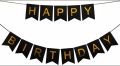 Lovely Black & Golden Happy Birthday Theme ( 1Birthday foil + 1 Birthday Banner + 1 fairy light+ 30 Balloons + 4 Stars) Birthday Party Theme -Birthday Decoration - Birthday Accessories -Birthday Home Decor. 