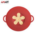 Spill Stopper Lid Cover and Spill Stopper Boil Over Safeguard Silicone Spill Stopper Pot Pan Lid. 