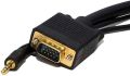 VGA SVGA Monitor Cable with Audio 50 Feet (15 Meters) HD15 (Male to Male) with 3.5mm Stereo Audio Monitor Cable 50ft (15M). 
