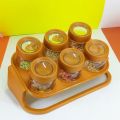 Spice Zone 6 Pieces Masala Rack With Elegant Stand & Spoons. 
