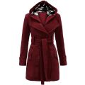 Elegant Check Hooded Style Trench Winter Coat For Women/Girls (Biggest Discount Offer 11.11). 