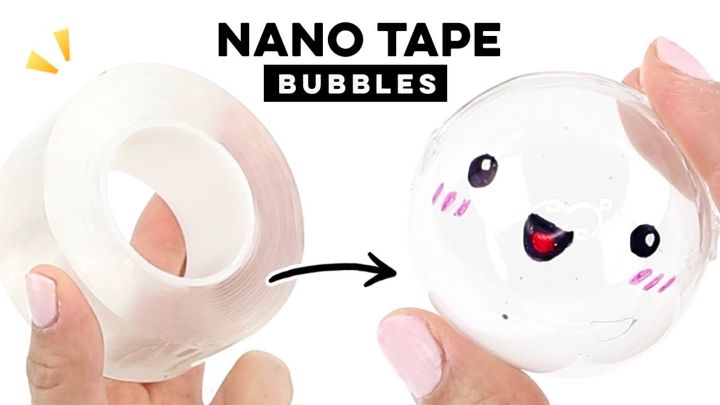 Nano Tape Reusable,Washable,Balloon making And Transparent Silicone Tape with Dual-Sided Stickness,Multi-Functional Tape