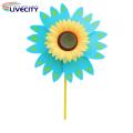 Sunflower Windmill Colorful Sunflower Pinwheel Lawn Decoration Wind Spinner Toy for Gardens Easy to Install Non-fading Large Outdoor Pinwheel. 