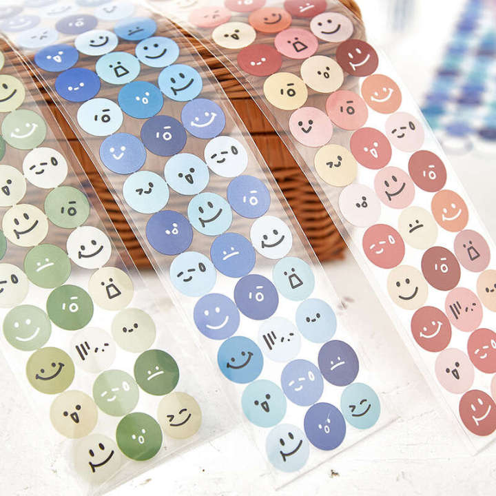 Dudu Mai Meatball Ins Creative Cute Round Emoji Smiling Face Decoration Sticker Handbook Materials