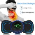 Portable Mini Electric Neck Massager EMS Massage Patch for Muscle Pain Relief. 
