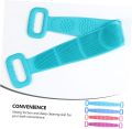 Silicone High quality Scrubber Belt for Men and Women Silicone Body Strap Bath Shower Scrubber loofah Back Scrubber exfoliating Back Scrubber Bath Scrubber for Body Shower Towel Double Sided Bath Brush - Multicolor. 