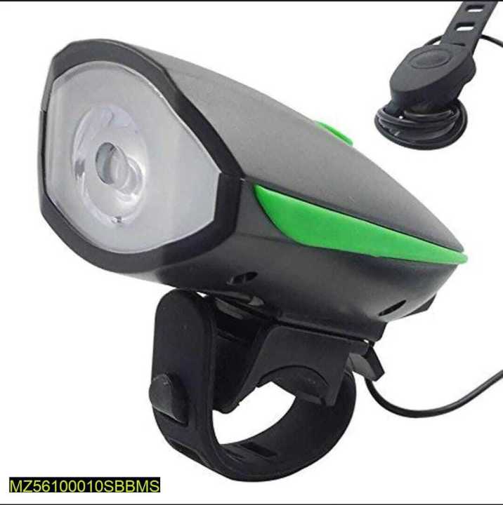 USB Rechargeable Bicycle Front Light Horn