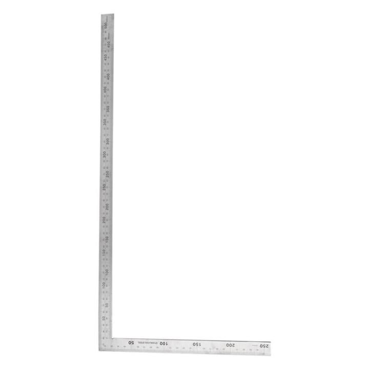Try Measured Stainless Steel 25x50cm 90 Degree Angle Try Square Ruler Measure Tool ...