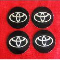 Toyota wheel Center cap stickers black 2.2 inches 04 pcs. 