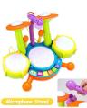 Drum Set With Mic/Drumstick For Kids. 
