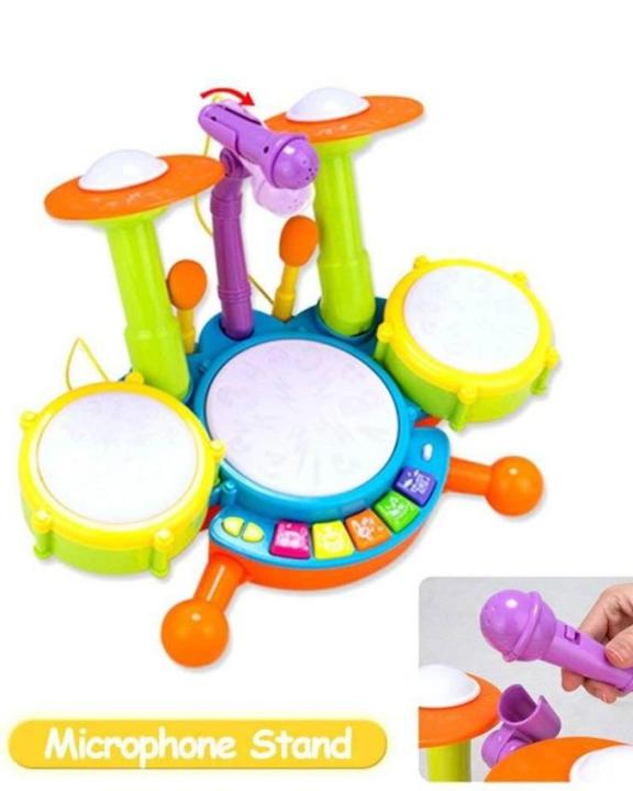 Drum%20Set%20With%20Mic/Drumstick%20For%20Kids%20-%20Image%203