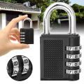 80*43*14mm Heavy Duty 4 Dial Digit Combination Lock Weatherproof Security Padlock Outdoor Gym Safely Code Lock Black . 