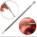 Blackhead Remover Pimple Popper Tool Acne Comedone Blackhead Extractor, Blemish, Whitehead Popping, Zit Removing for Nose Face. BC-05 Black Head Pin For Effective Blackhead Removal - Silver. 