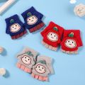 1-5 Years 1-5 Years Knitted Kids Half Finger Mitten Gloves Flip Cover Mittens. 