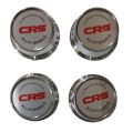 SET OF 4 CRS Logo Car Wheel Center Caps Premium Quality 5.72 cm - 2.25 Inches Shining Chrome. 