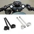 Black Universal CNC Clip On Handle 7/8" Handlebars High Quality Handle Bar CNC Universal For Most Café Racer Motorcycle Street Sport Bike YBR, Suzuki, Honda ETC Black. 